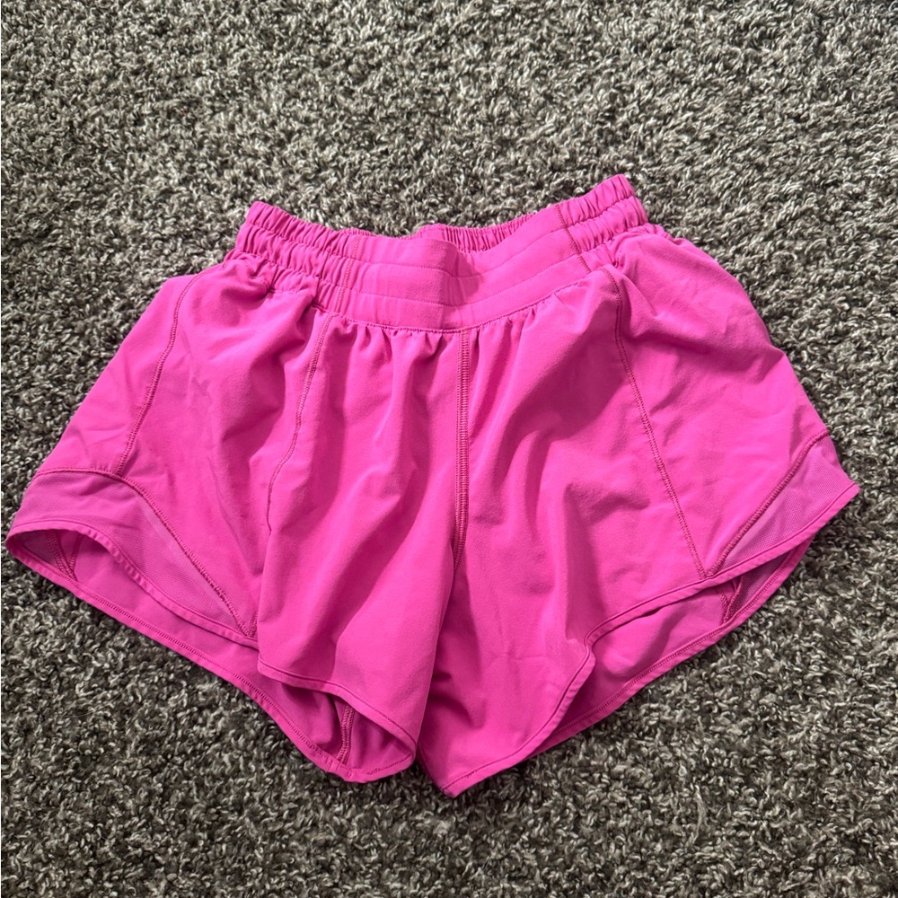 lululemon athletica Hotty Hot LR 4” Sonic Pink Athletic Shorts